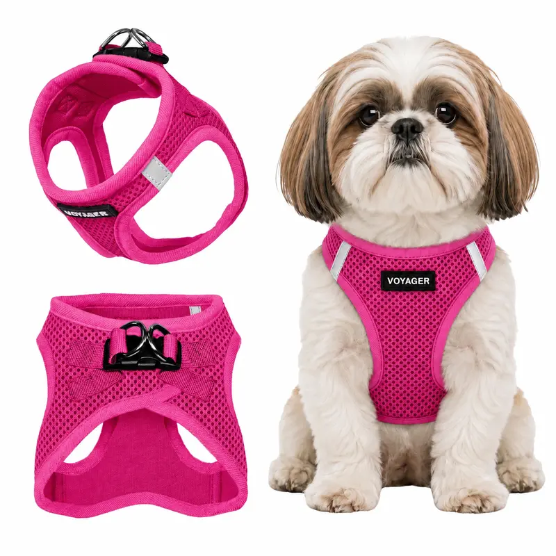 Voyager Step-In Air Dog Harness No Pull - Breathable All Weather Mesh, Lightweight Adjustable Vest for Small Medium Dogs - Reflective, Triple Security, Easy Step-In Design by Best Pet Supplies