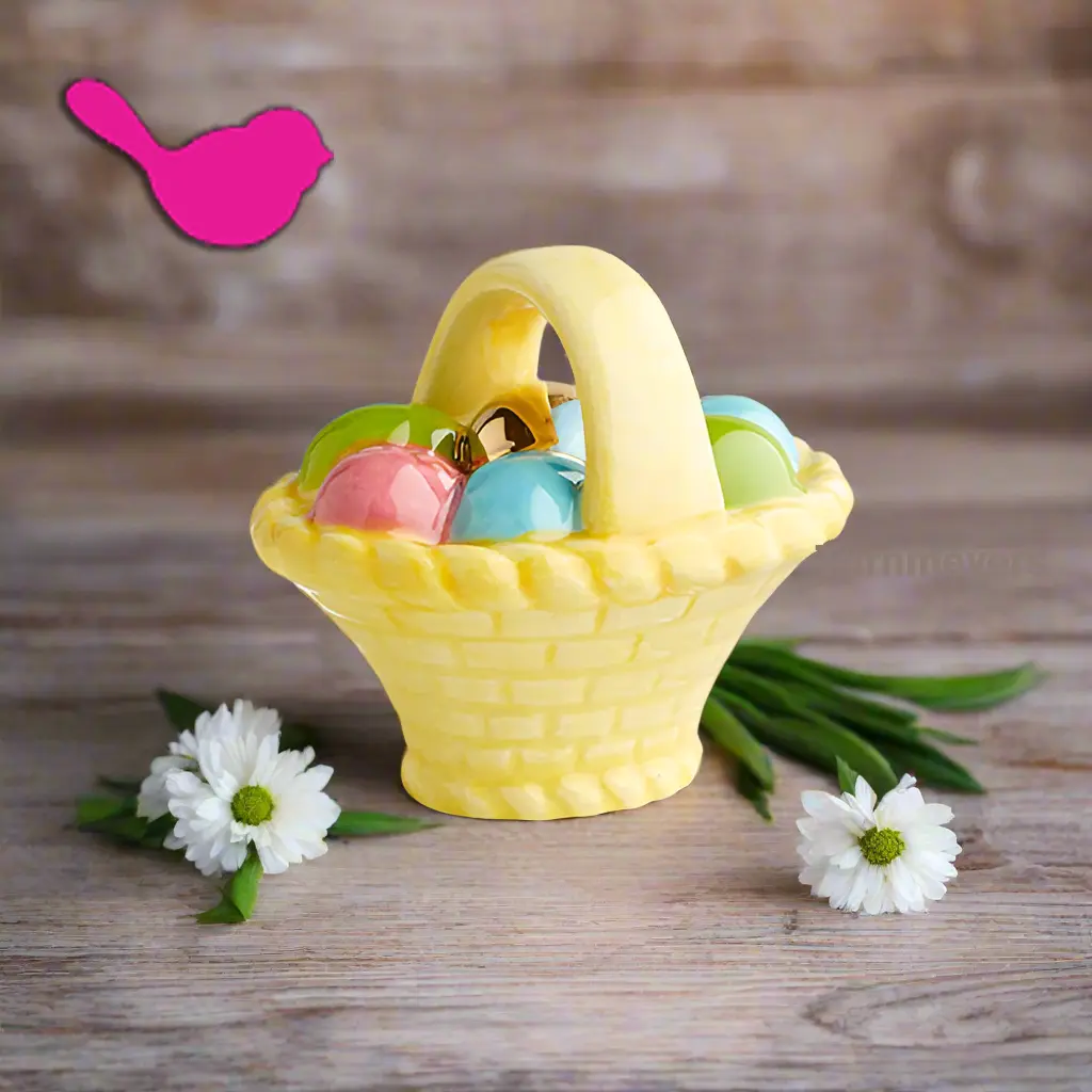 Nora Fleming Mini - A Tisket, A Tasket Easter Basket With Eggs