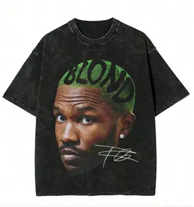Frank Oceans 90s Rapper Washed T Shirts Streetwear Hip Hop Fashion T-Shirt Tees For Men Women Short Sleeve Oversize Graphic