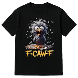F-CAW-F Cartoon Humor T-shirt Unisex T-shirt Cute graphic print New fall tops