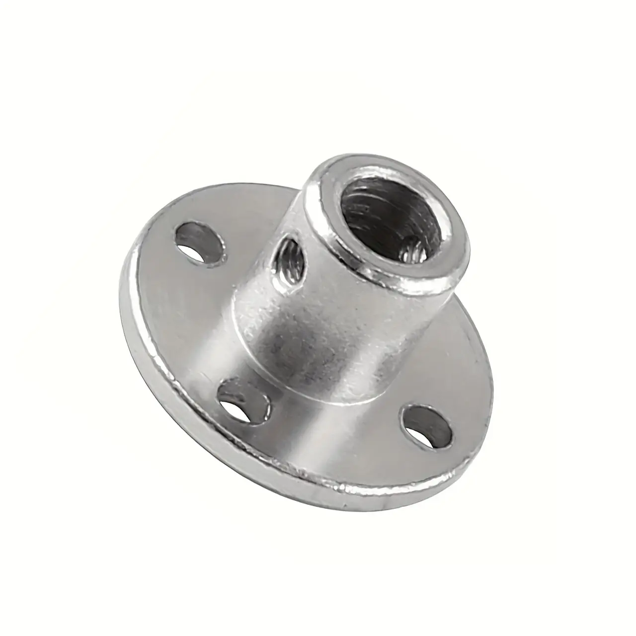 8pcs 6mm Rigid Flange Coupling, High Hardness Metal Axis Bearing Fittings Motor Connector, Guide Shaft Support Coupler