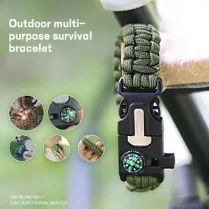Multifunctional Paracord Bracelet, Seven-Strand Braided Survival Wristband, Outdoor Emergency Hand Ring, Durable and Versatile Accessory, Survival Gear