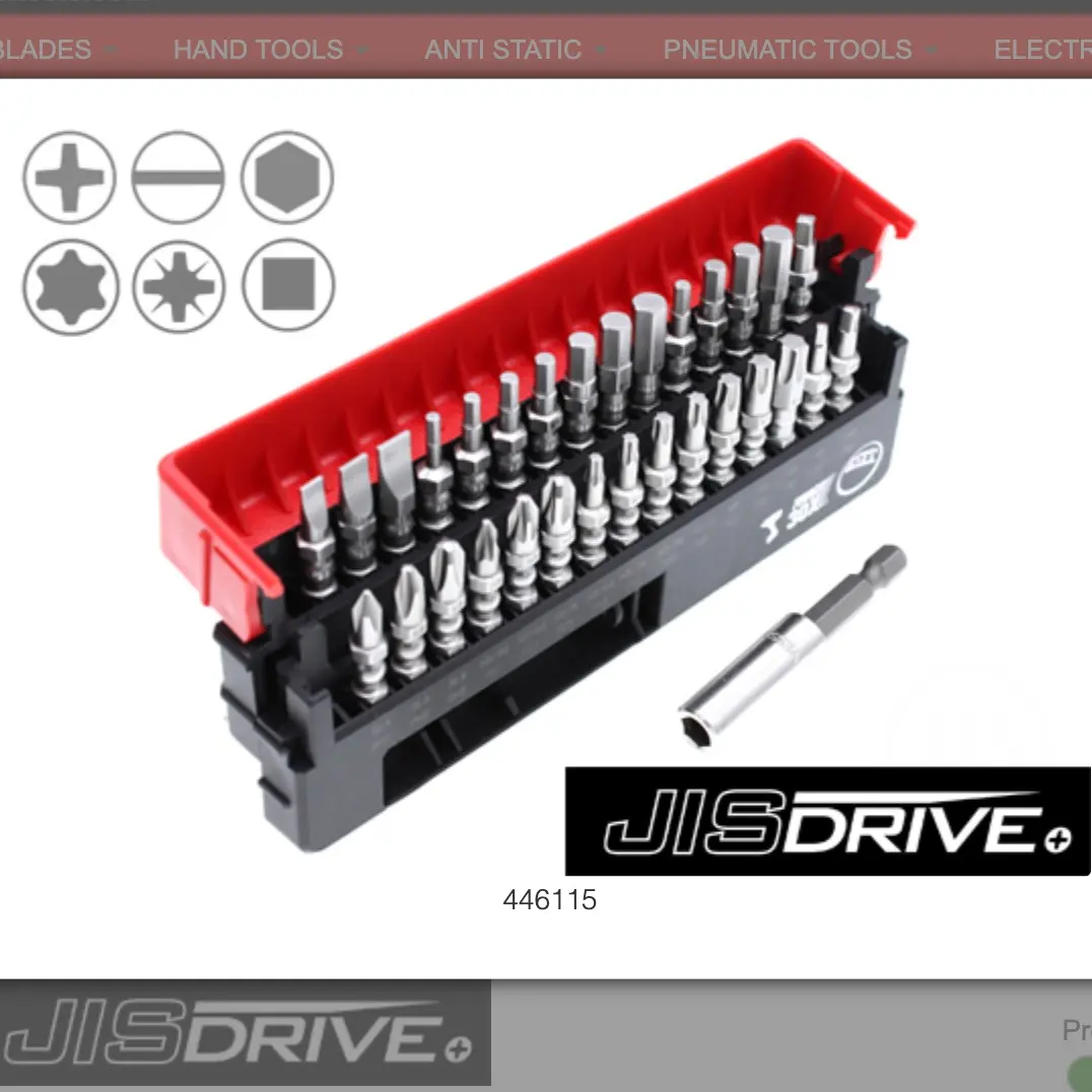 VESSEL Impact Ball Bits Multi-Bit Kit, 31pcs Tool Set with 4.0mm, 6.35mm/1/4in Hex Insert & Slide Case (#IB31P02U)