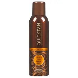 Body Drench Quick Tan Instant Self-Tanner Bronzing Spray, 6oz Medium-Dark Tinted Sunless Tanning Water, Easy Application for Cosmetic Bronzed Glow, Body Care