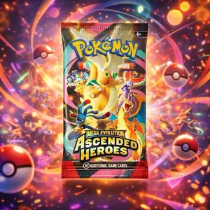 Pokémon 1x Ascended Hero's Booster Pack - 10 Additional Game Cards for Collectors & Fans of Mega Evolution Series