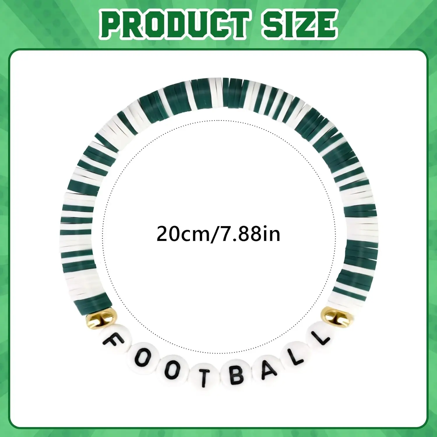 Game Day Football Bracelets for Women Men, Friendship Hypoallergenic Clay Beaded Stretch Bracelets,Stackable Sports Fans Charm Bangles,Football Mom Accessories Football Gifts Game Day Football Bracelets for Women Men, Friendship Hypoallergenic Clay Beaded Stretch Bracelets,Stackable Sports Fans Charm Bangles,Football Mom Accessories Football Gifts