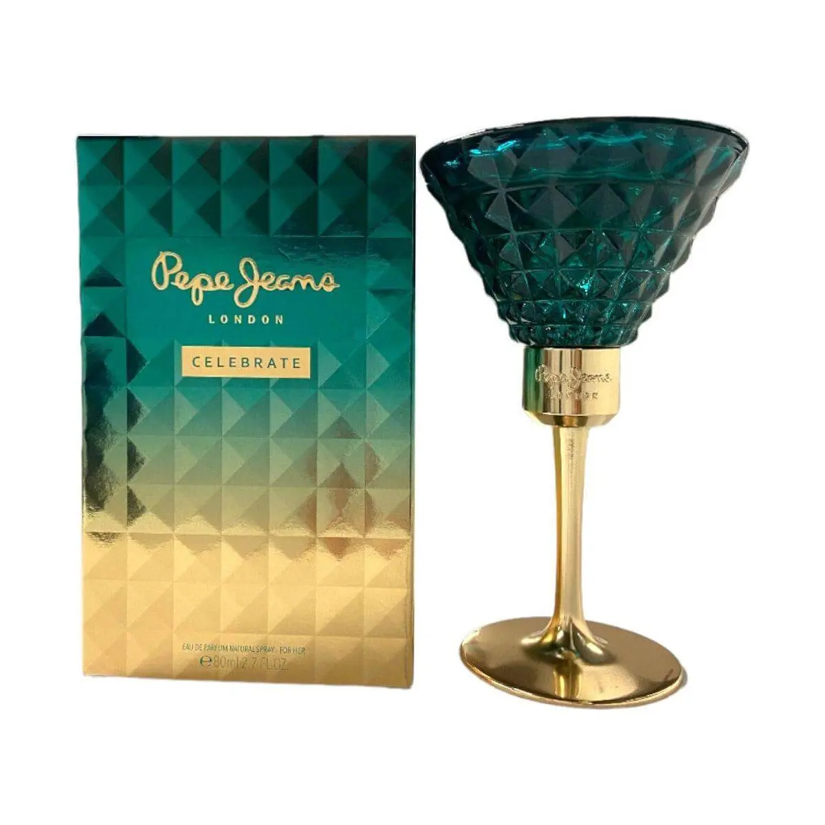 Pepe Jeans Celebrate EDP for Women, 2.7 fl oz Chic Feminized Perfumed Multi-Scent Fragrance - Whiskey Hint, Chestnut Blend, Addictive Aroma, New in Box, Chic Women's Fragrance, Feminized Women's Fragrance