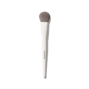 Morphe M204 Rounded Cream & Liquid Blush Brush for Diffused Flushed Cheeks Dense Duo Fibers Sweeping Pressing Buffing