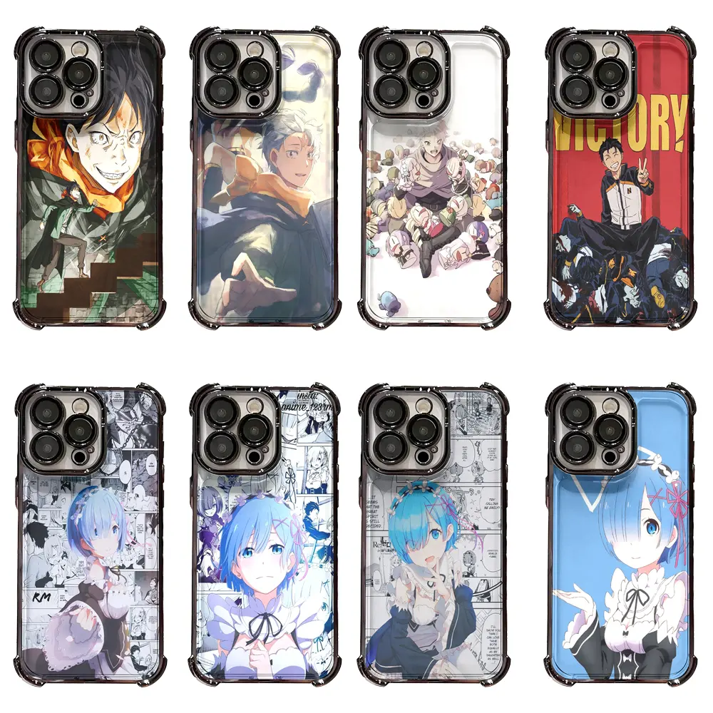 Re:Zero − Starting Life in Another World Anime Shockproof Airbag Phone Cases For iPhone 17 Promax Pro Air 16 Plus 15 14 13 12 11 Samsung S26 Ultra S25 S24 S23 Protective Cover Gift For Birthday Christmas