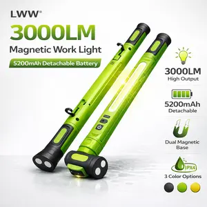 3000LM Magnetic Underhood Work Light, 5200mAh Detachable Battery, Rechargeable LED Bar with Dual Magnets & Hook, Waterproof Mechanic Light for Garage & Emergency