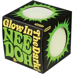 Schylling NeeDoh Glow in The Dark - Sensory Squeeze Toy - Gratifying Glowing Glob - 2.5" Wide - Glow in The Dark (Pack of 1)