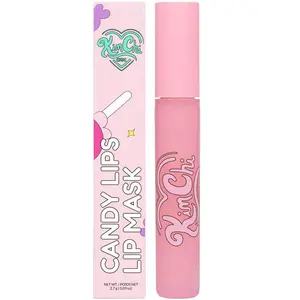 KimChi Chic Beauty Candy Lips Hydrating Lip Mask, Lip Balm with Vitamin E and Jojoba Oil, 0.09 fl oz - Pink Sour Punch Smooth Cosmetic Skincare Intensive Nourishing Silky Synthetic Tinted Vegan Comfort Moisturizing Glossy