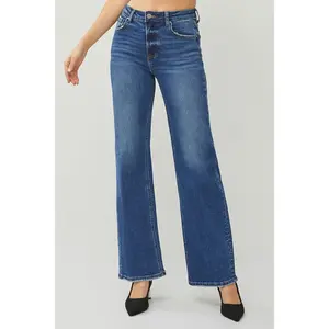 Risen HW Hidden Gem Straight Leg Jeans