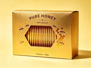Organic Honey -12 Sachet X 20g per with Bee Pollen & Royal Jelly Sweet & Pure Honey Organic Honey -12 Sachet X 20g per with Bee Pollen & Royal Jelly Sweet & Pure Honey