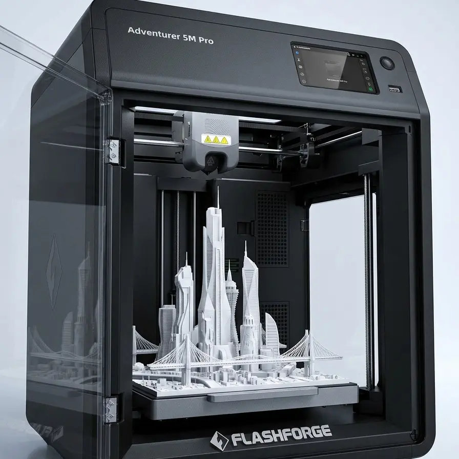 Flashforge AD5M Pro 3D Printer 600mm/s High Speed 8.7 x 8.7 x 8.7'' Black with Display Flashforge AD5M Pro 3D Printer 600mm/s High Speed 8.7 x 8.7 x 8.7'' Black with Display