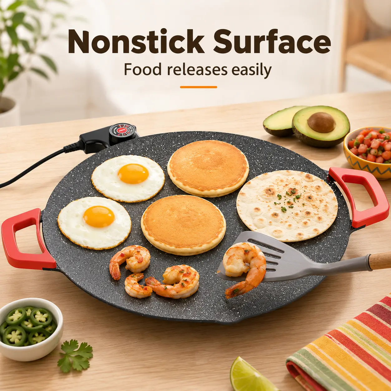 korean bbq grill，non-stick grill pan，indoor grill，electric griddle,small electric grill,flat skillet,round griddle,round electric griddle,korean bbq grill,Adjustable Temperature Electric Skillet Pan，pancake griddle electric,home essentials