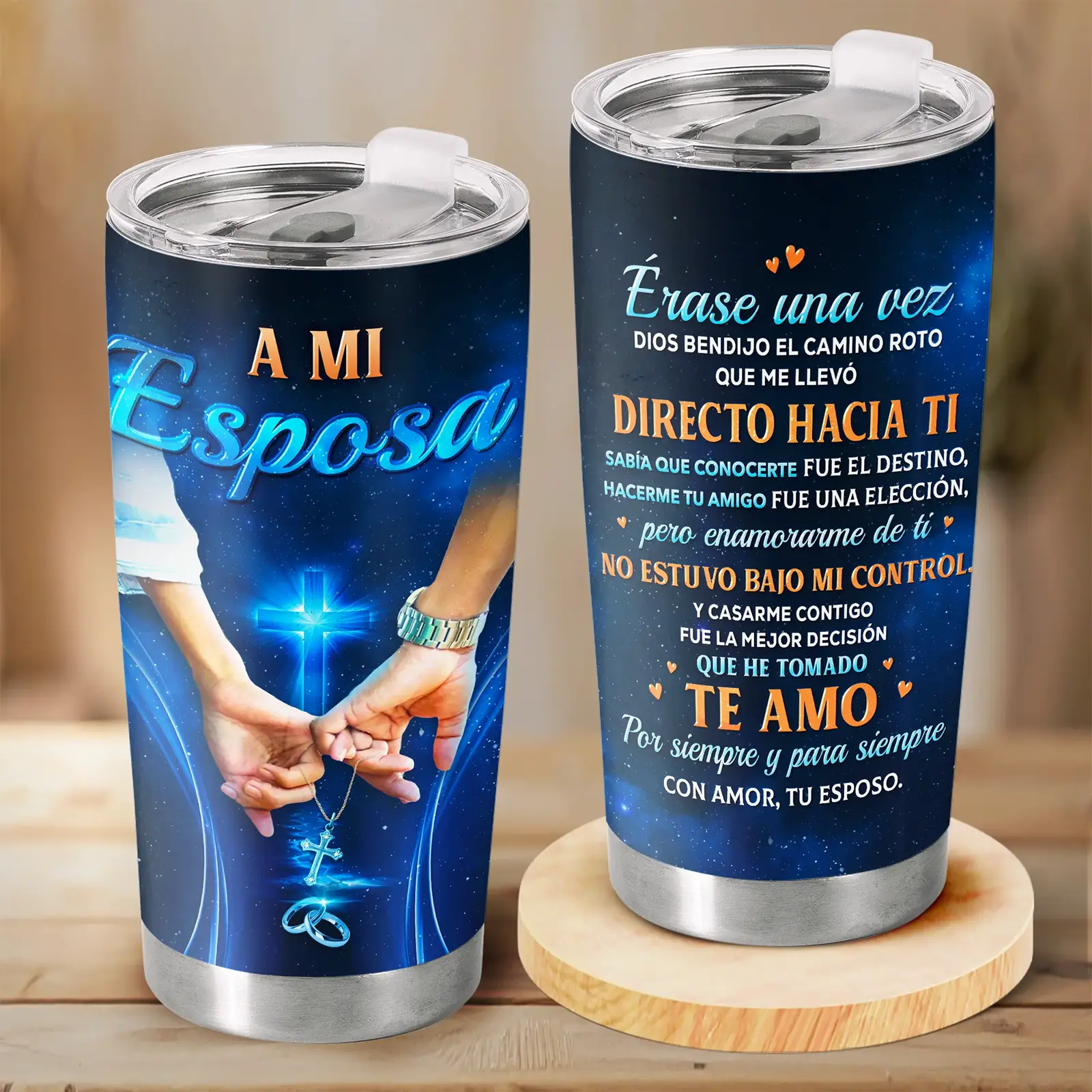 Vaso Térmico "Para Mi Esposa" de 20 oz - Regalo Cristiano de Aniversario o Cumpleaños para Esposa, Taza de Café Religiosa de Amor, Regalo para Ella en el Día de la Madre