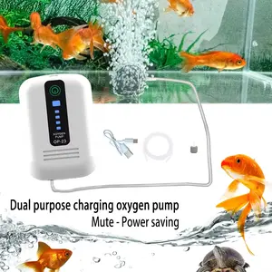 Portable Usb Oxygen Pump Charging Dual-Purpose Tank Ultra Silent Mini Aquarium fish pump Usb Rechargeable Pump Suitable for small aquariums or turtle