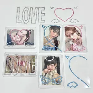 3D Rhinestone Love Glitter Stickers DIY Sparkly Scrapbooking Stickers Self Adhesive Phone Laptop Idol Photocard Stickers
