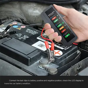 Car Battery Tester, Alternator Tester Automotive, 12V Battery Checker, LED Indication, Analyzer for Alternator & Battery Charging System, Vehicle
