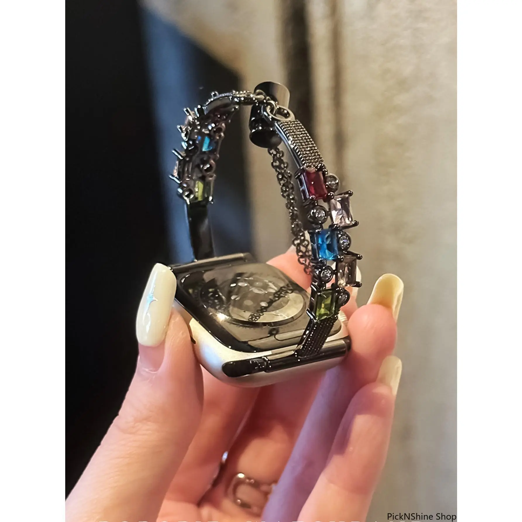 Square Candy Rhinestone 【Black】