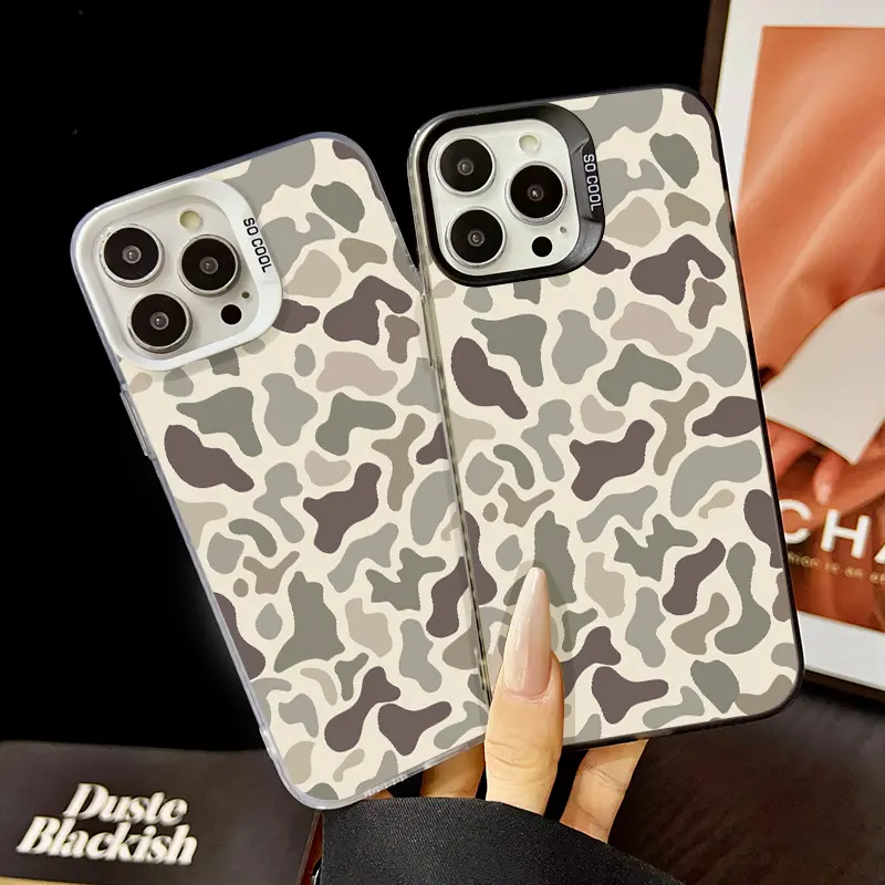Compatible for iPhone16 15 14 16promax 16pro 15pro 13 12 11 Case, Clear Case Simple Camouflage Soft TPU Shockproof Protective Case Stylish Patterns phone case nic junk phone cases