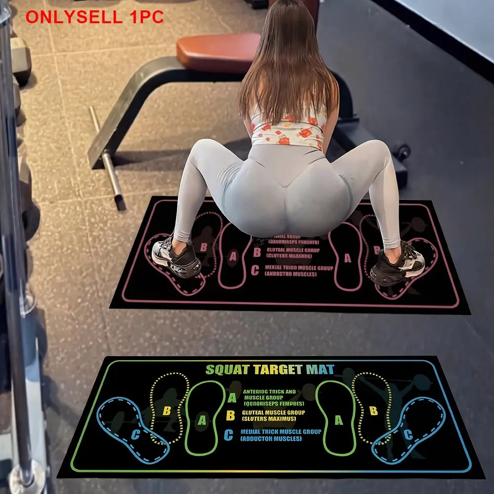 Non-Slip Fitness Squat Mat, Durable Exercise Mat, Workout Mat, Training Mats, Corrects Squat Form & Activates Glutes and Legs, Home Gym Essential, Gym Floor Mats