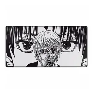 Kurapika & Chrollo Anime Desk Mat, Hunter X Hunter Anime Mouse Pad, Keyboard Mat, Eyes Kurapika Chrollo HXH Anime Desk Mat For Office, Gift For Gamer