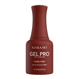 Kiara Sky Gel Pro - Left On Red HEMA-Free + TPO Free Nail Gel Polish | Intense Pigmentation, Long-Lasting Wear | Finish: Cream 15ml