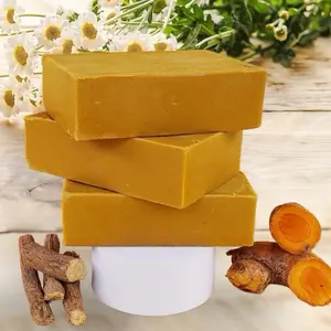 1 Turmeric Natural Handmade Herbal Soap Bar with Pure Turmeric Extract for Skin Care