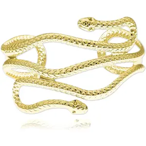 Cleopatra Swirl Snake Arm Cuff Armlet Armband Open Bangle Bracelet 8cm Polycarbonate