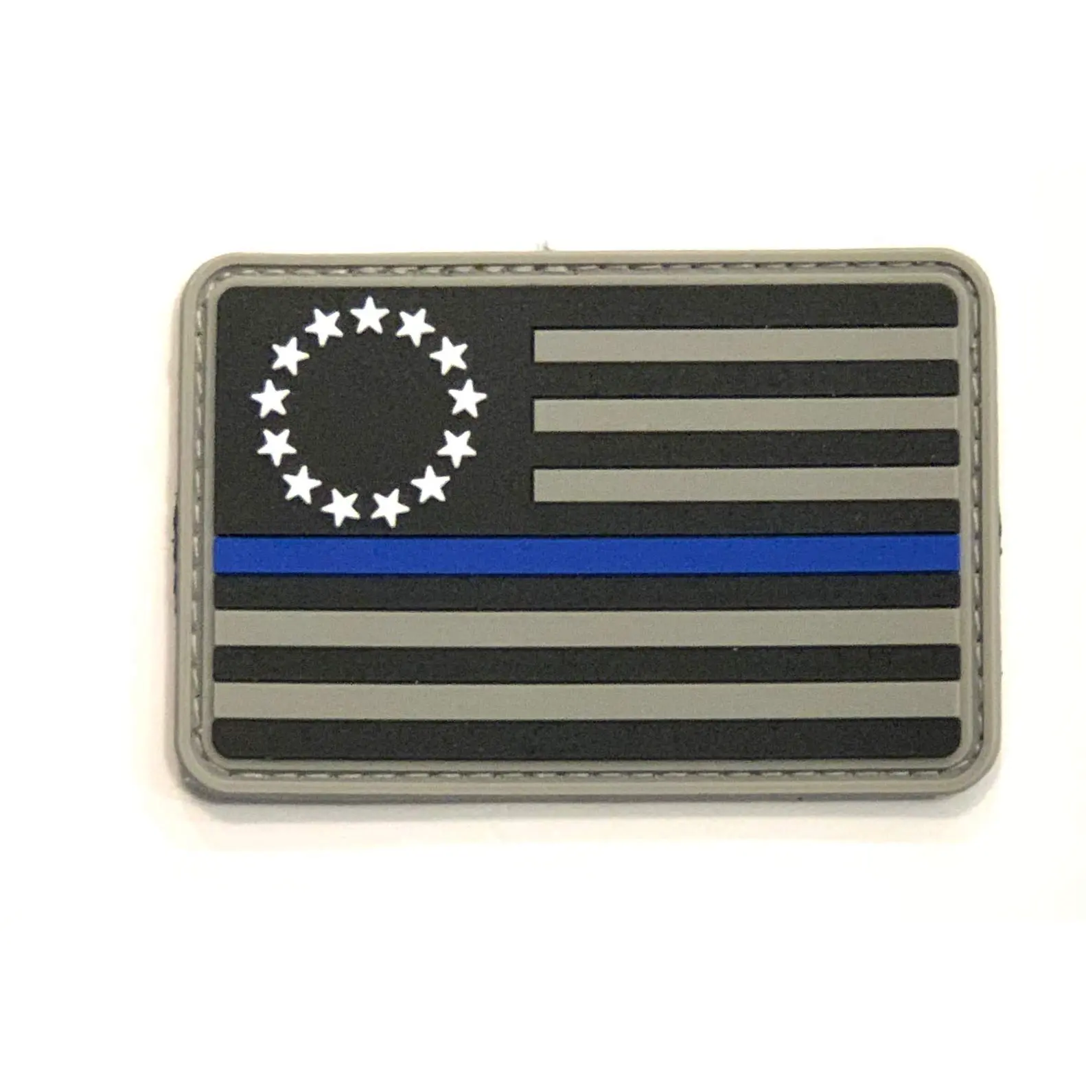 PakedDeals Betsy Ross Tactical Thin Blue Line PVC Morale Patch Police Law Enforcement Hook & Loop