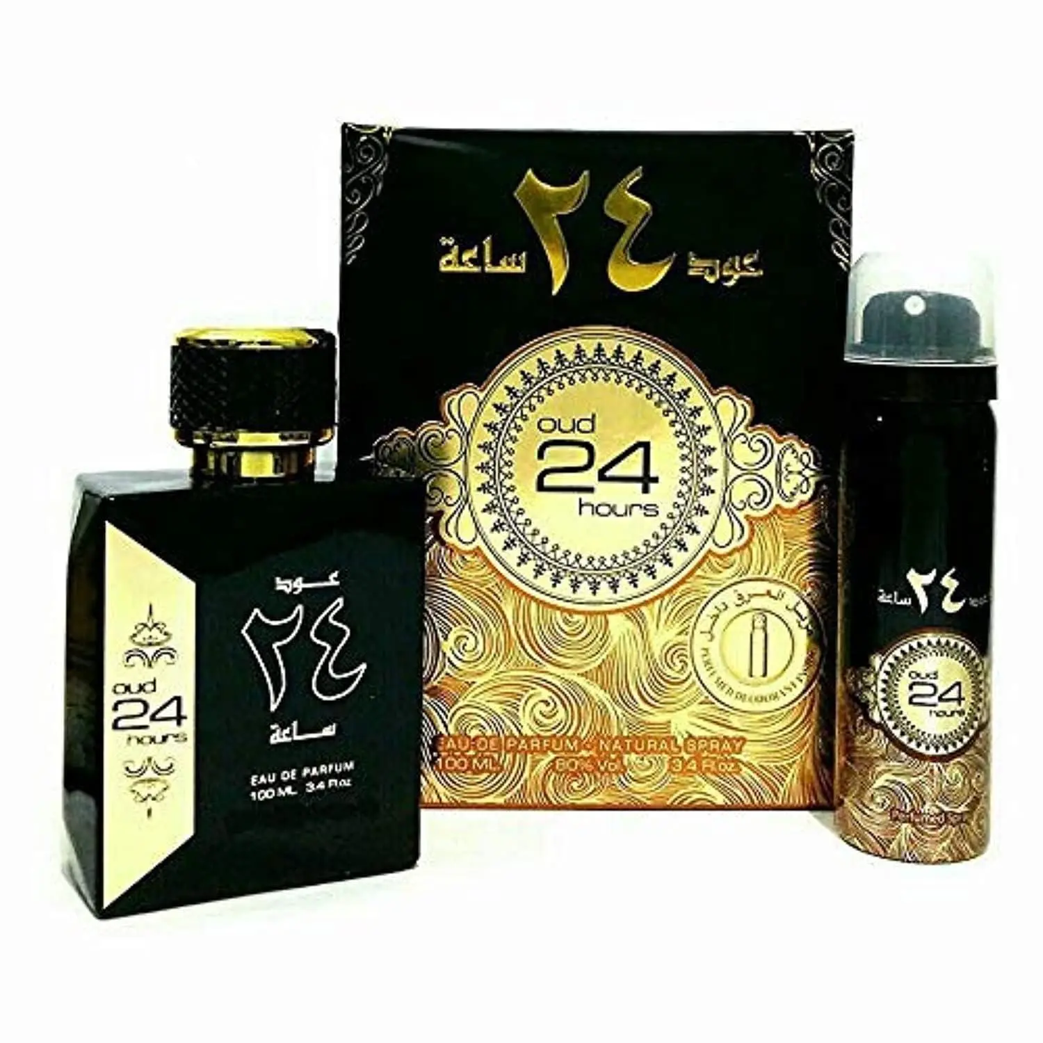 Ard Al Zaafaran Oud 24 Hours Eau De Parfum 100ml (3.4 Fl. oz) Non Toxic Eau De Parfum Deep Floral Perfume Floral Oriental Fragrance
