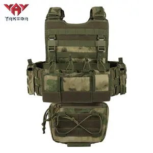 Yakeda VT-8742 Tactical Vest 1000D Polyester High-Density Webbing Camo Pattern Unisex Vest for Enhanced Functionality and Durability