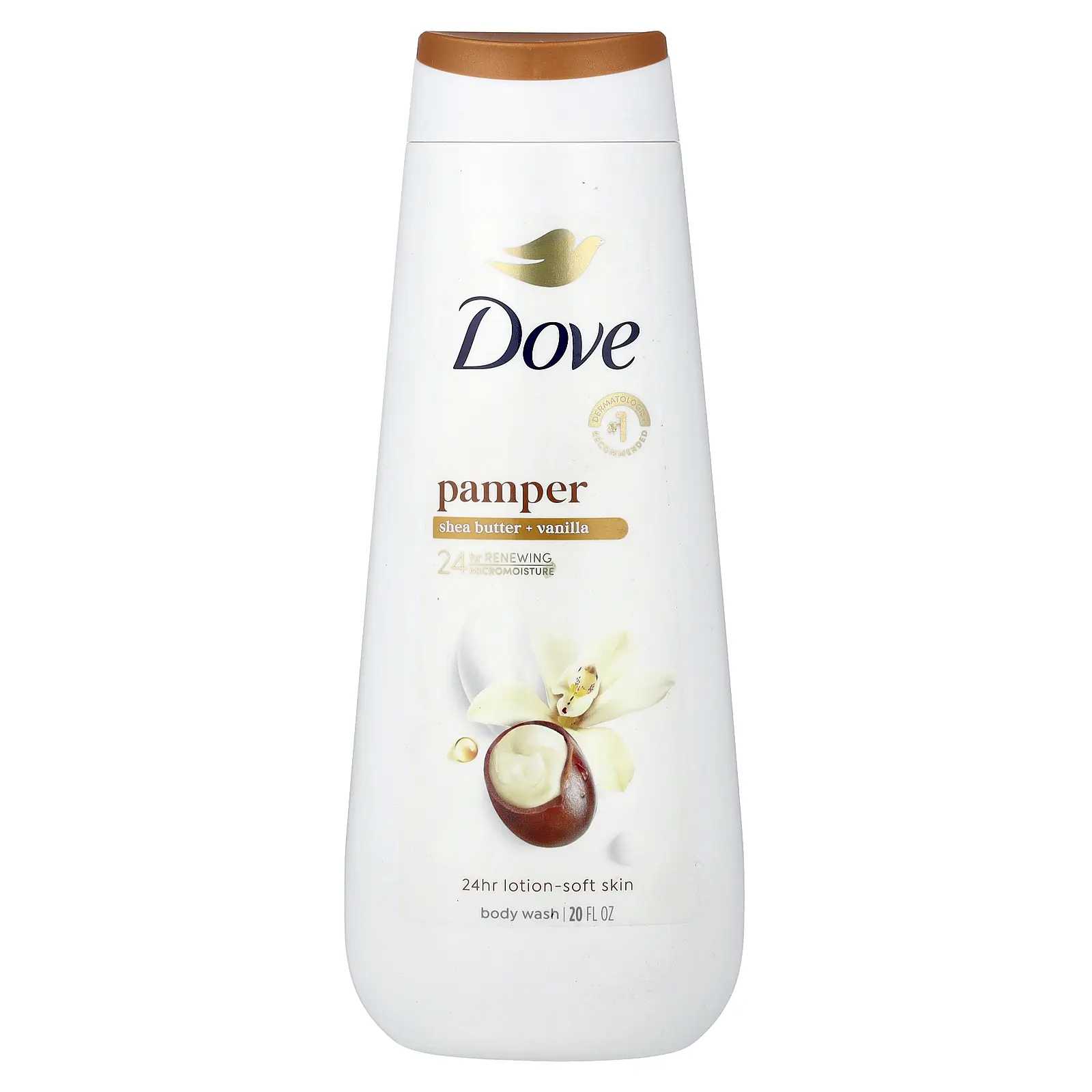 Dove Pamper Body Wash, Shea Butter + Vanilla, 20 fl oz