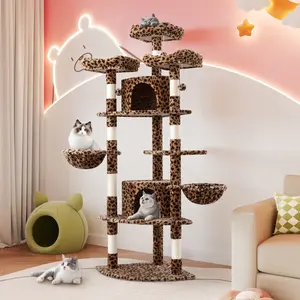 SHA CERLIN 73in Corner Cat Tree for Indoor Cats -Save Space with Multi-Level Perches, Condo, Sisal Scratching Posts#ChristmasGifts#TikTokShopBlackFriday