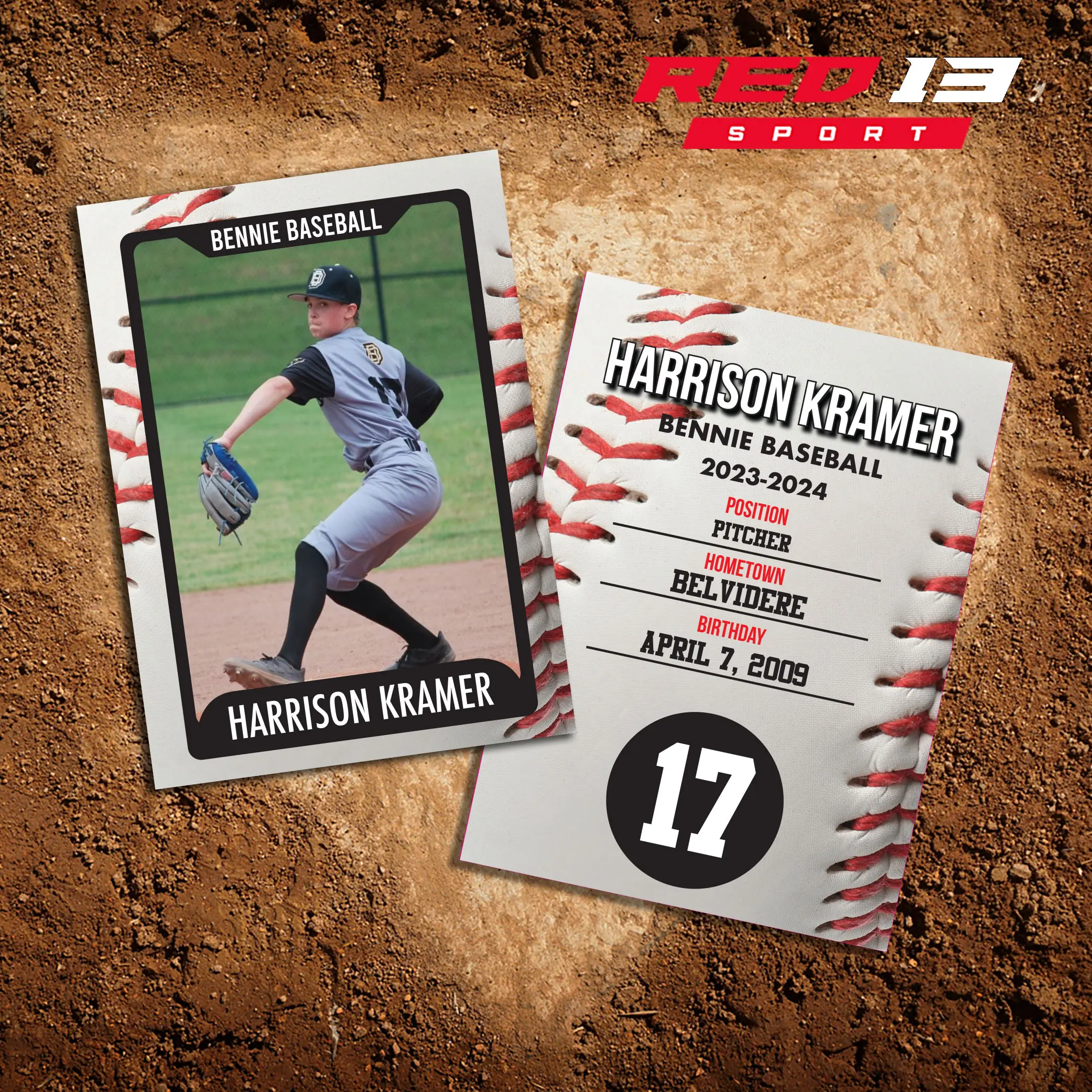 Personalized UV Printed Metal Baseball Card
