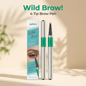 Zephoco 4-Prong Eyebrow Pencil – Natural, Smudge-Proof, Perfect for Beginners