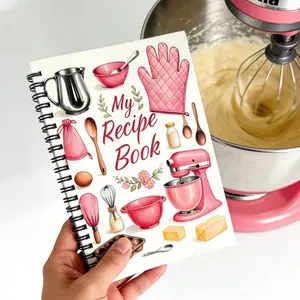 Coil Recipe Notebook, Style Baking Cookbook Journal, Kitchen Cooking Steps Ingredients Measurement Log Book, Practical Food Recipes Tool Notebook