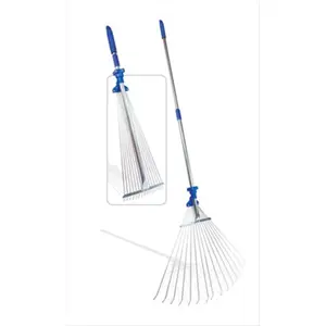 CAMCO Collapsible Folding Rake with Portable Handle, Ideal for Household Use