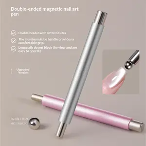 Nail art dual head magnet, powerful cat eye magnet, fairy bar magnet, steel ball multifunctional tool spring enthusiast beginner tech kit
