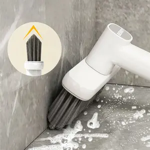 Multifunctional Rotating Cleaning Brush, Hard Bristle Household Cleaner, Bathroom Tile Gap Brush, Wall & Floor Crevice Scrubber Tool, Versatile Cleaning Tool, Multipurpose Cleaning Tool, Home