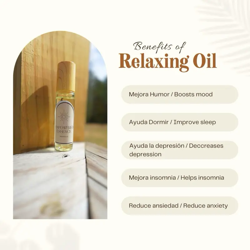 Relaxing Oil - Anxiety, Stress, Depression, Insomnia - Natural Oil for Relaxation the body .