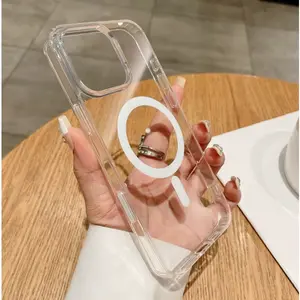 Clear Magnetic Phone Case for iPhone 17 16 16E 15 14 13 12 11 Pro Max Plus X/XS XSMax Case,Compatible with MagSafe,Not Yellowing Military-Grade Drop Protection Shockproof Crystal Clear Phone Cases for iPhone 17 Pro Max