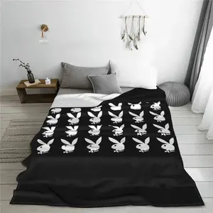 Y2k bunny design Blankets Portable Flannel Sofa Throw Blanket for Couch Bedding Outdoor Throws Bedspread Quilt A versatile and stylish blanket that can be used for cheering and also make a great gift for fellow fans.