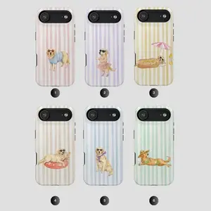 Golden Retriever Striped Compatible with iPhone 12, 13, 14, 15, 16, 17 & more
