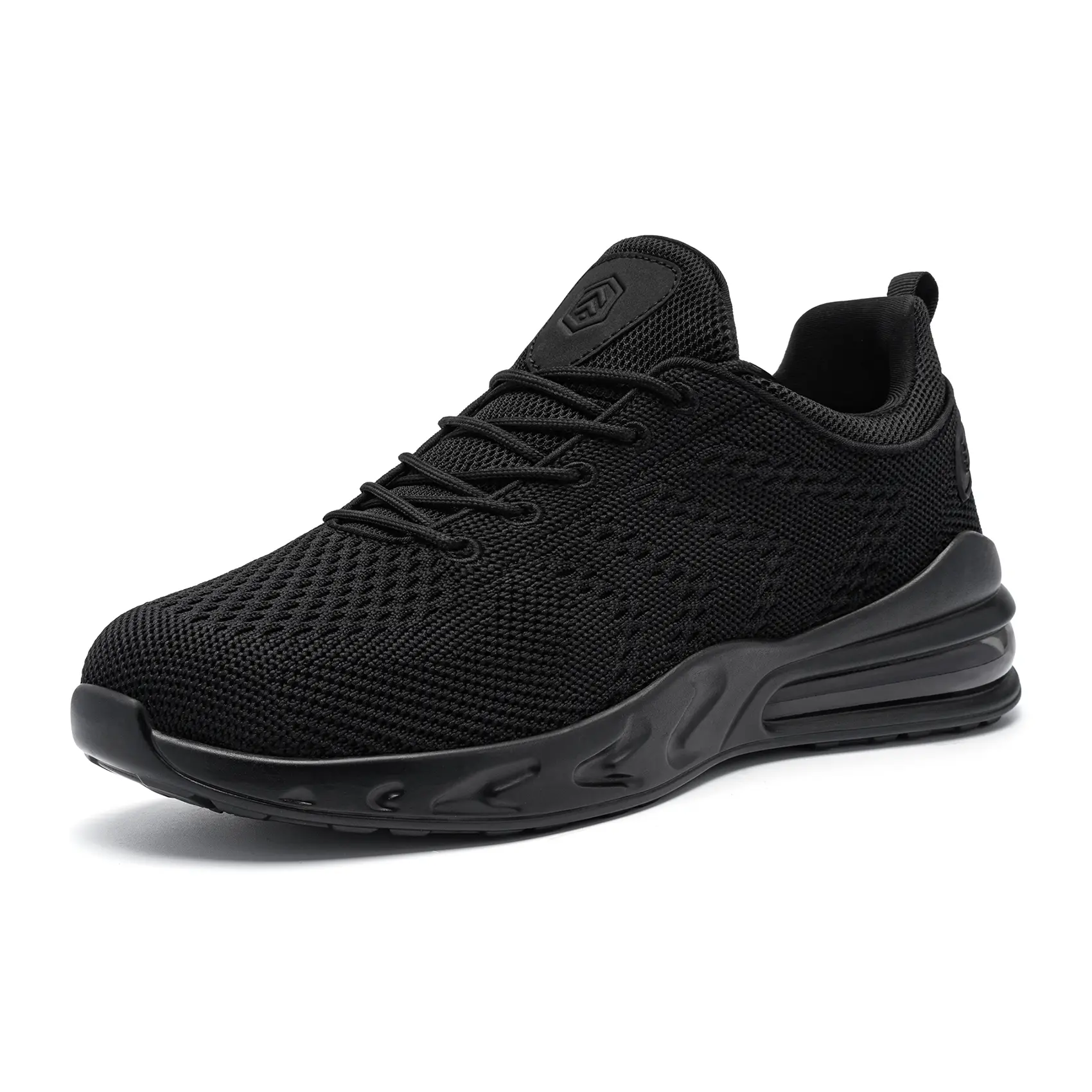 SRC Oil Resistant Work Shoes - Breathable Mesh, Anti-Slip, Waterproof, Lightweight, Comfortable Chef Footwear for Men & Women, Black Nurse Shoes with Laces