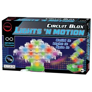 212 MAIN Circuit Blox Deluxe LED Lights N Motion Set, Small Animal Interactive Toy with Light-Up Features, STEM Learning Tool