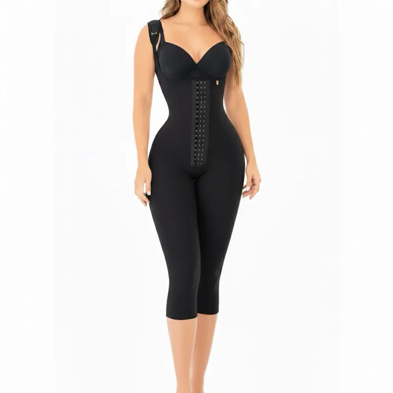 Faja La Potra BBL -8239 High Compression Shapewear for Women Powernet Support Invisible BBL Lift Brown Basic Minimalist Soft Fabric Elegance Womenswear Smooth Long Leg Cut, Minimalist Shapewear, Powernet Shapewear Bodysuit