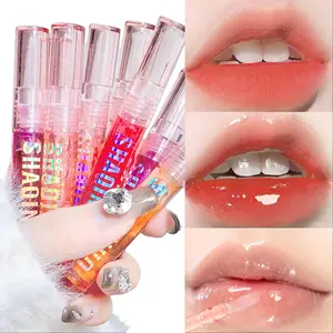 4pcs Watery Luminous Jelly Lip Balm Set, Moisturizing, Smooth, Lightweight, Hydrating Lips, Non-Sticky, Plumping Lip Care, Softening and Silky, Giving Fuller, Softer Pout, Christmas Halloween Thanksgiving Holiday Gift Gloss Makeup